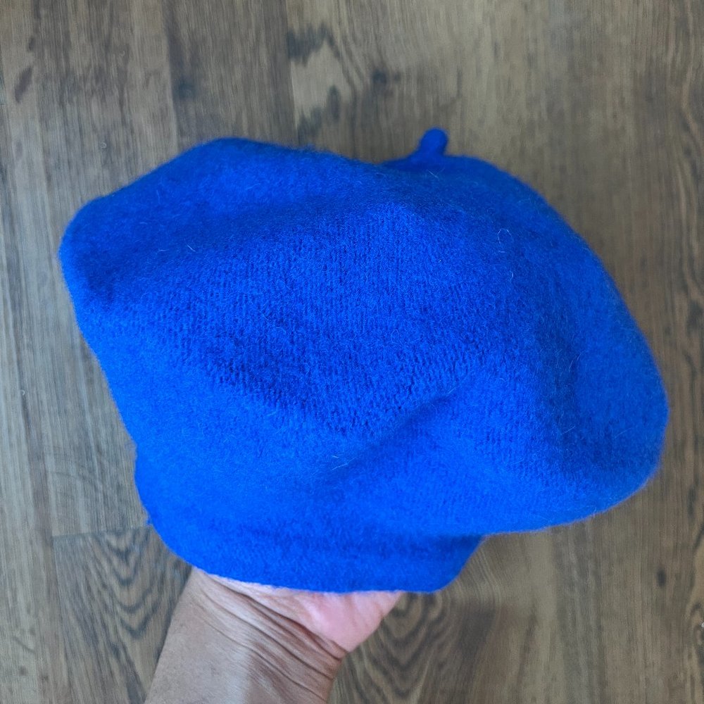 Blue Wool Beret